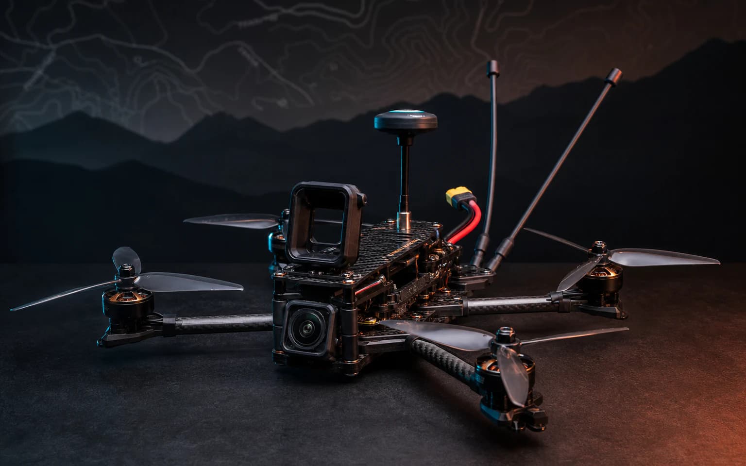 Long range FPV drone archive visual